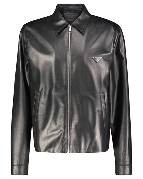 prada lederjacke herren braun|Lederbekleidung für Herren .